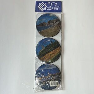 ⭐️Blue Scenic Coasters Set